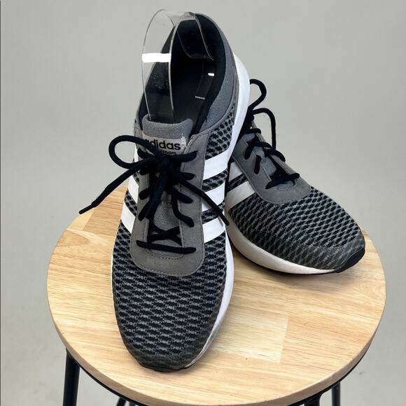adidas Other - Adidas Men's Black/Grey Cloud foam Race Shoes Comfort Casual  Size 8